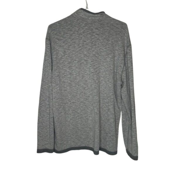 Tommy Bahama Light Gray / Dark Gray Heather Reversible Quarter Zip Top Size XL - Picture 3 of 5